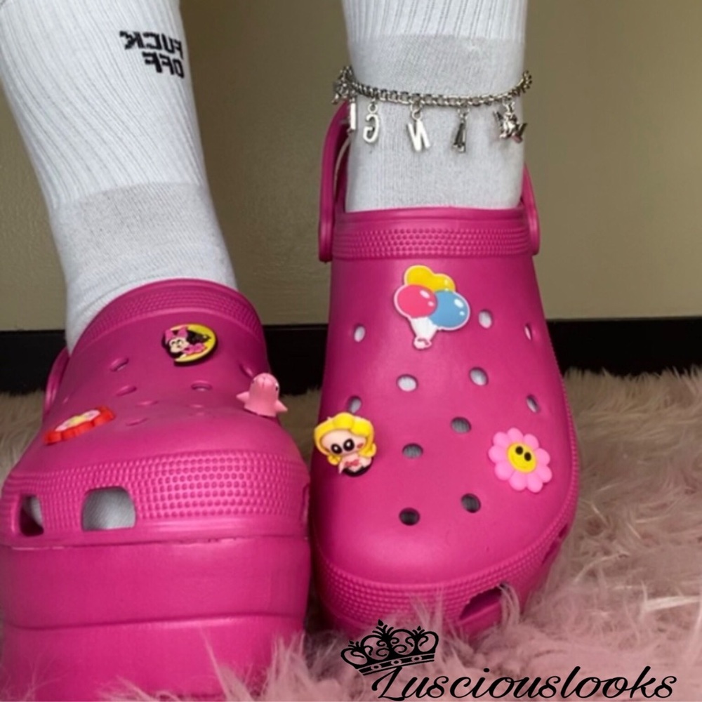 Pink Crocs